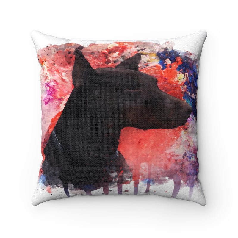 Watercolor Doberman Square Pillow - Zuzi's