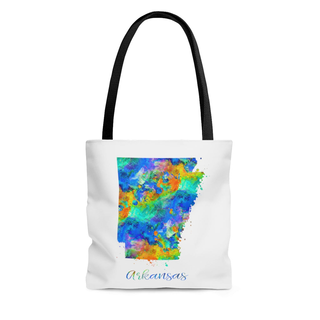 Watercolor Arkansas Map Tote Bag - Zuzi's