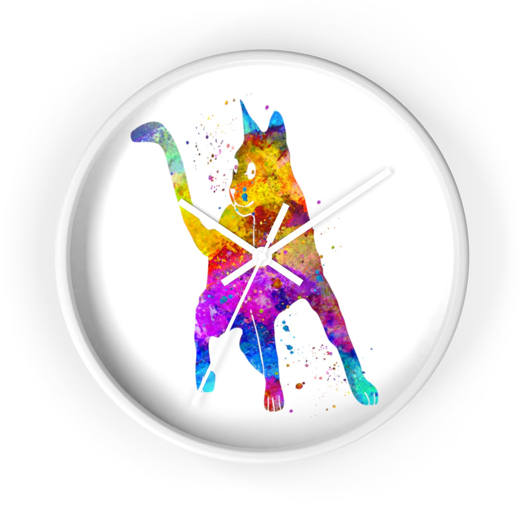 Watercolor Cat Wall Clock - Zuzi's