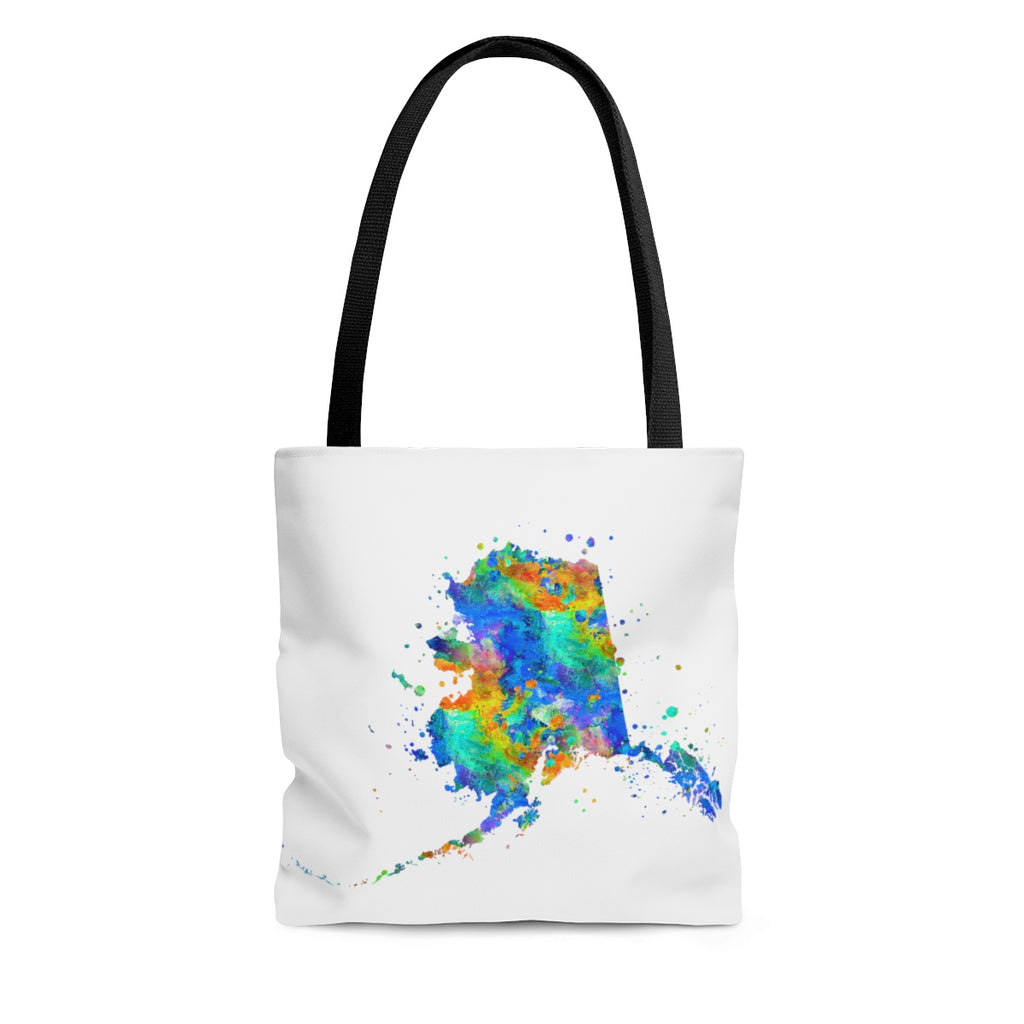 Watercolor Alaska Map Tote Bag - Zuzi's