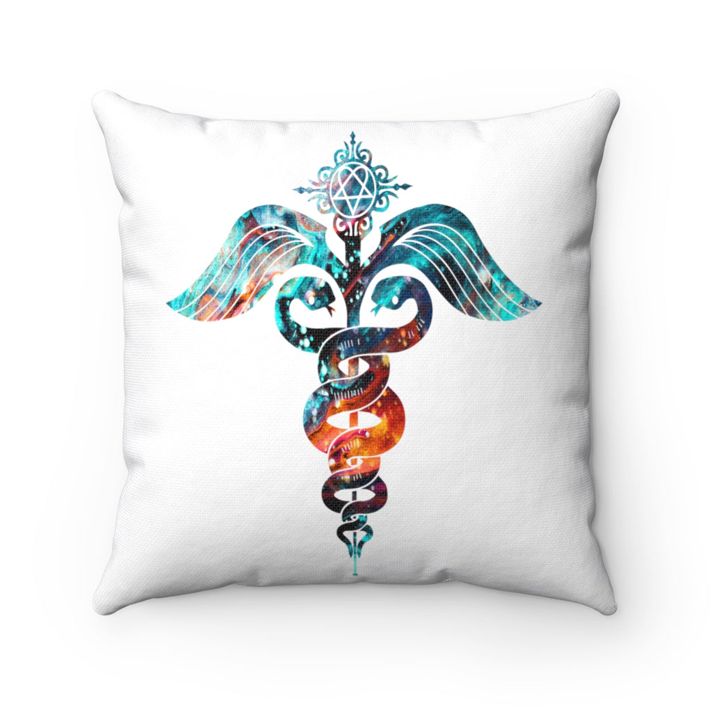 Caduceus Square Pillow - Zuzi's