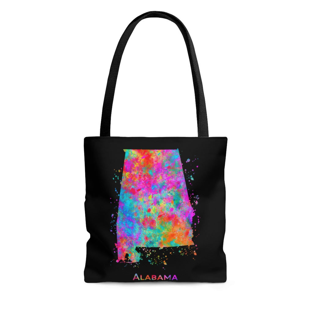 Watercolor Alabama Map Tote Bag - Zuzi's