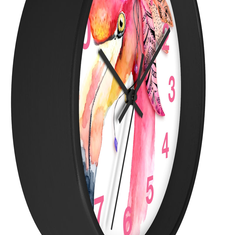 Watercolor Flamingo Wall Clock - Zuzi's