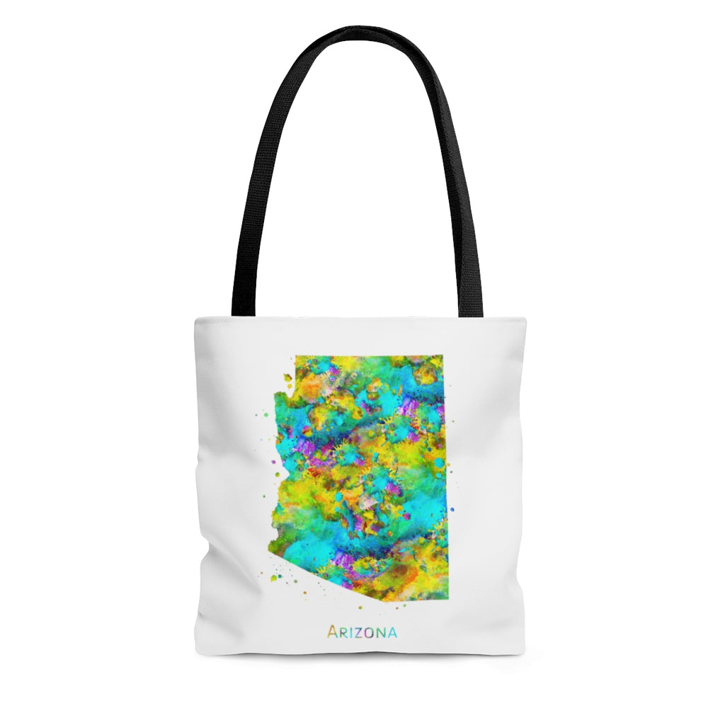 Watercolor Arizona  Map Tote Bag - Zuzi's