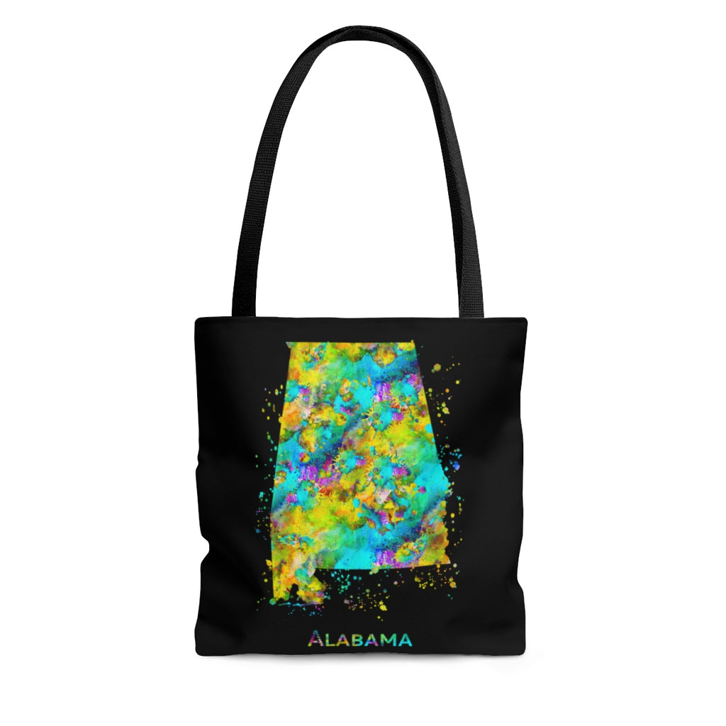 Watercolor Alabama Map Tote Bag - Zuzi's