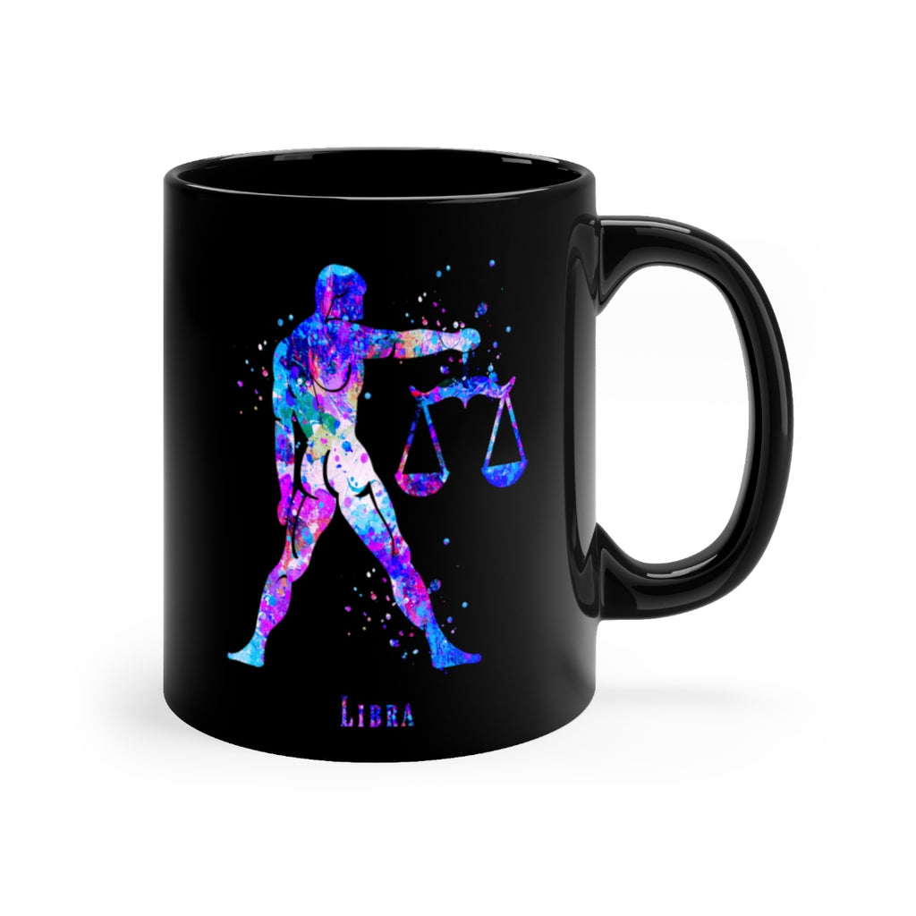 Libra Zodiac Sign Black Mug 11oz - Zuzi's