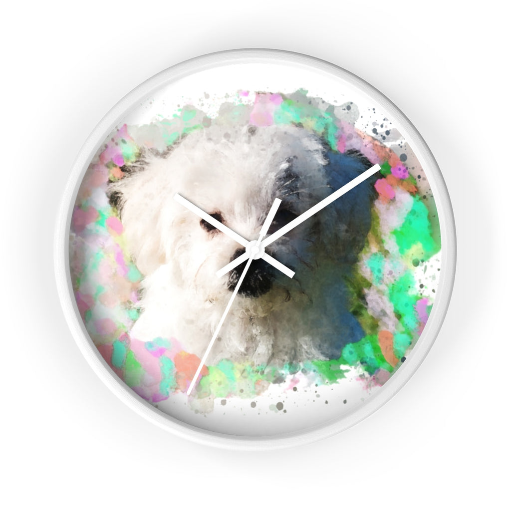 Watercolor Maltese Wall Clock - Zuzi's