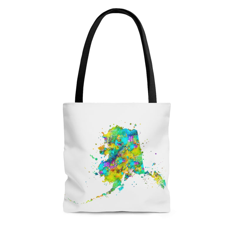 Watercolor Alaska Map Tote Bag - Zuzi's