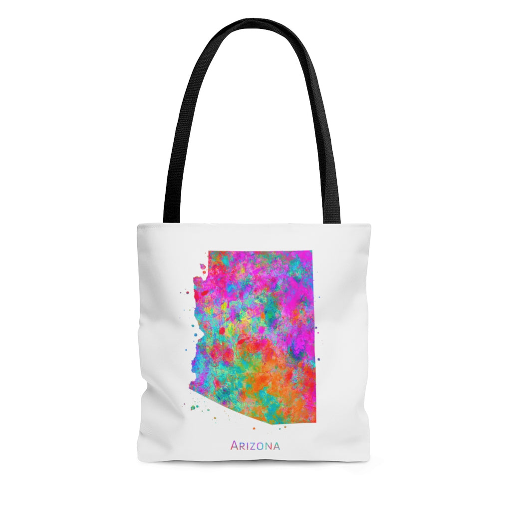 Watercolor Arizona Map Tote Bag - Zuzi's