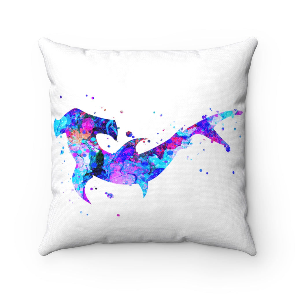 Colorful Hammerhead Shark Square Pillow - Zuzi's