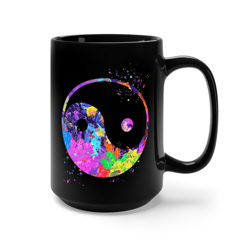 Yin Yang Black Mug 15oz - Zuzi's