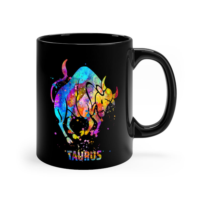Taurus Zodiac Sign Black Mug 11oz - Zuzi's