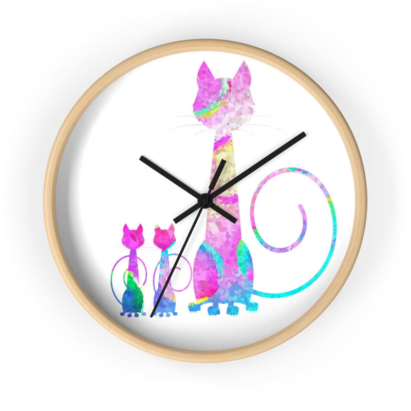 Watercolor Cats Wall Clock - Zuzi's