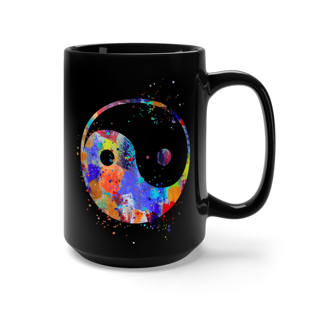 Yin Yang Black Mug 15oz - Zuzi's