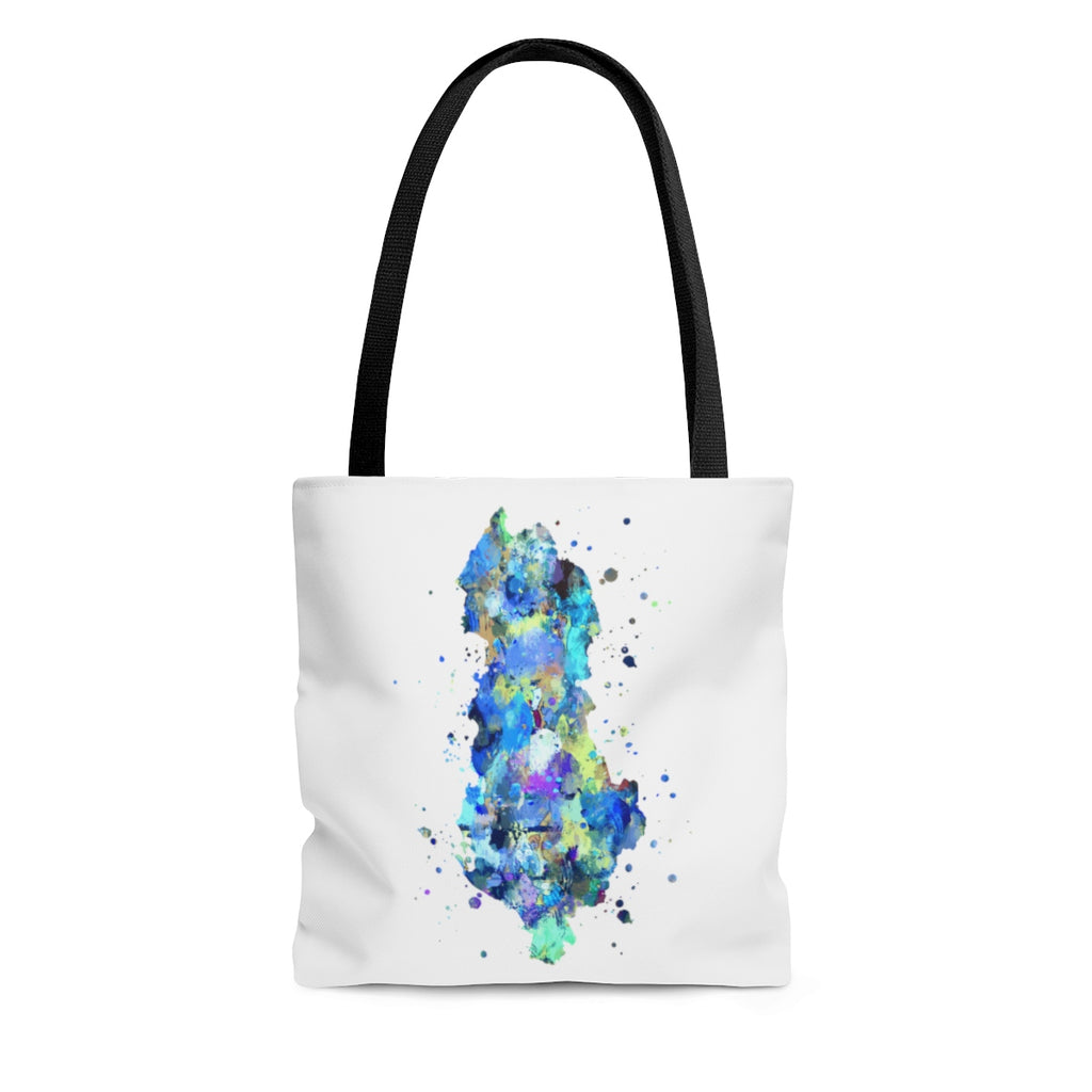 Watercolor Albania Map Tote Bag - Zuzi's