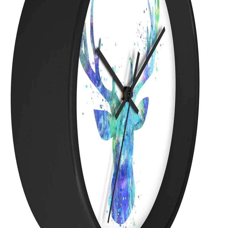 Watercolor Stag Head Wall Clock - Zuzi's