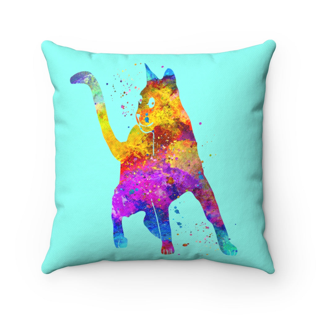 Abstract Cat Square Pillow - Zuzi's