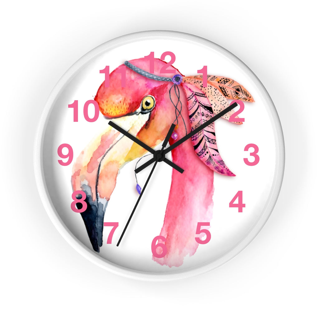 Watercolor Flamingo Wall Clock - Zuzi's