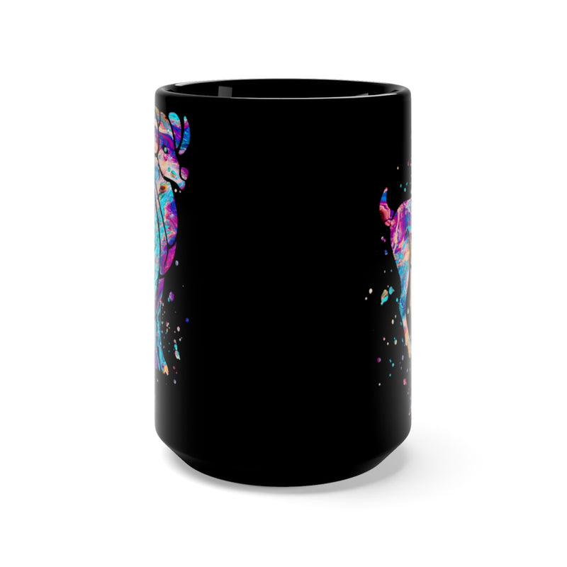 Watercolor Aries Black Mug 15 oz - Zuzi's