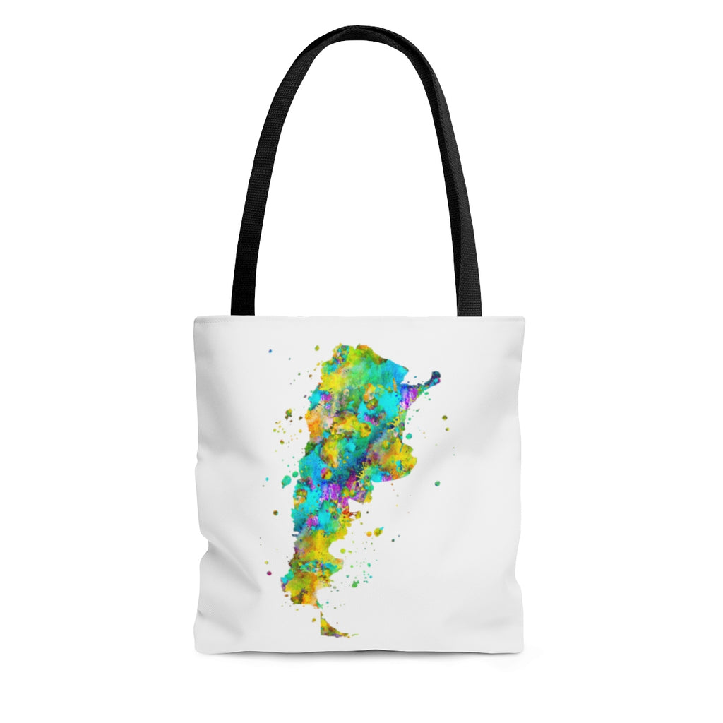 Watercolor Argentina  Map Tote Bag - Zuzi's