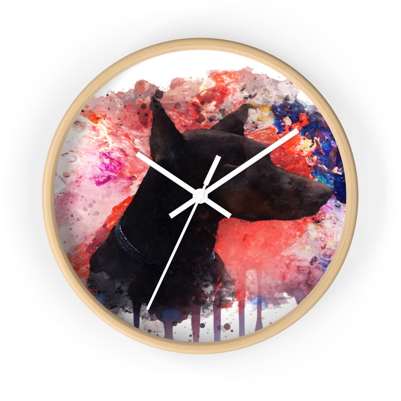 Watercolor Doberman Wall Clock - Zuzi's