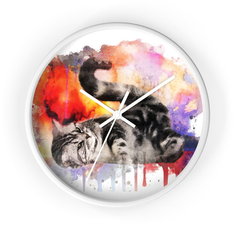 Watercolor Kitten Wall Clock - Zuzi's