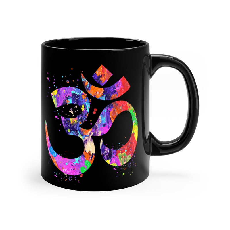 Om Symbol Black Mug 11oz - Zuzi's