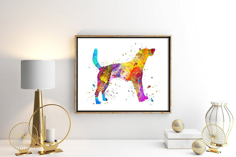 American Foxhound Watercolor Art Print - Unframed - Zuzi's