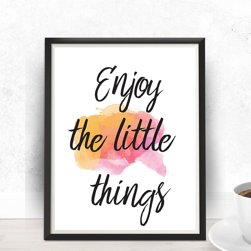 Enjoy The Little Things Quote Art Print - Unframed - Zuzi's