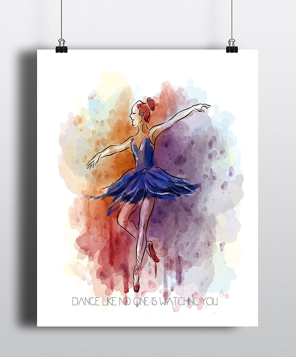 Dance like no one is watching you Ballerina Art Print - Unframed - Zuzi's