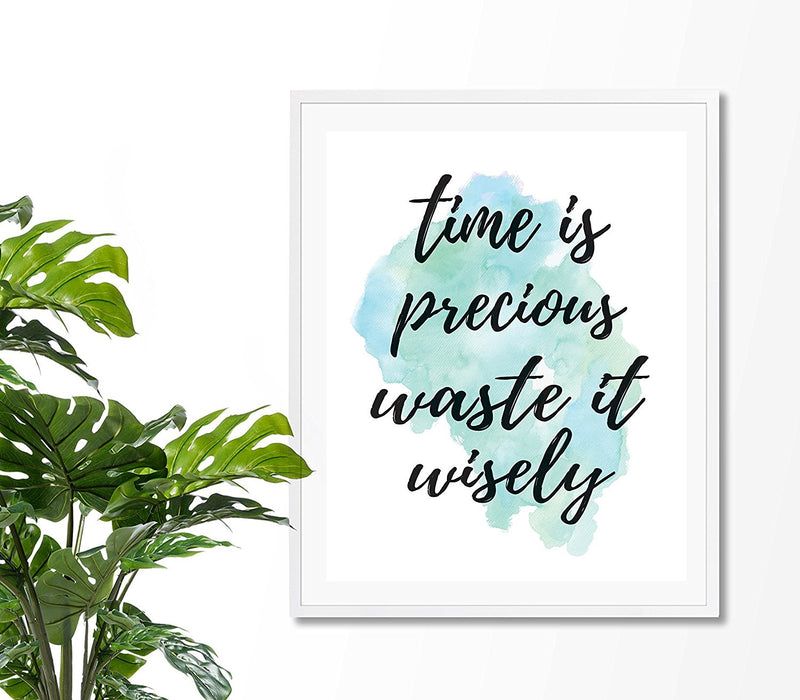 Time is precious Quote Art Print - Unframed - Zuzi's