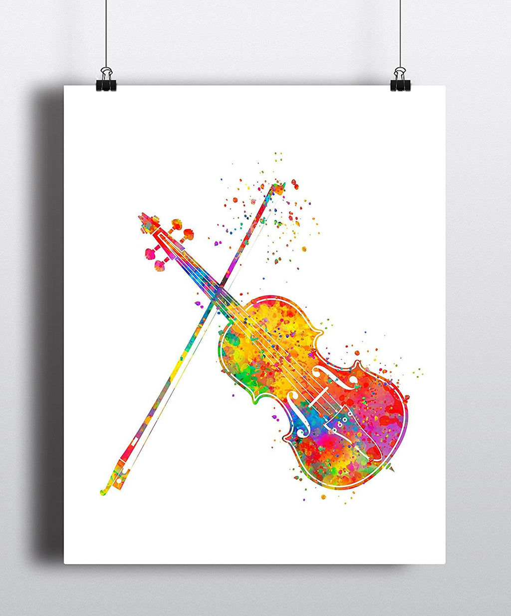 Violin Watercolor Art Print - Unframed - Zuzi's