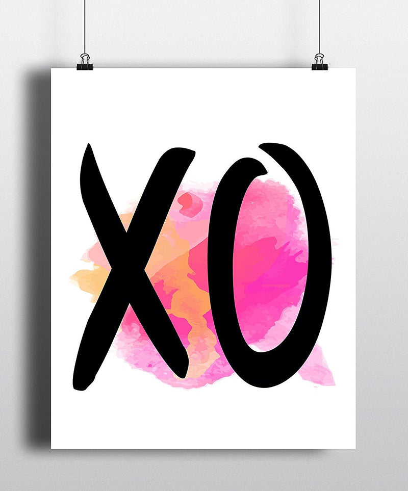XO Watercolor Art Print - Unframed - Zuzi's