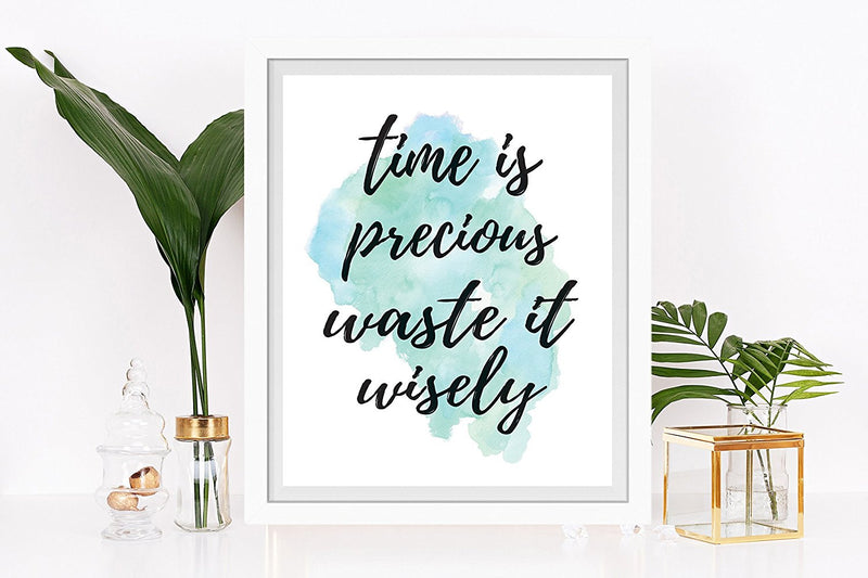 Time is precious Quote Art Print - Unframed - Zuzi's