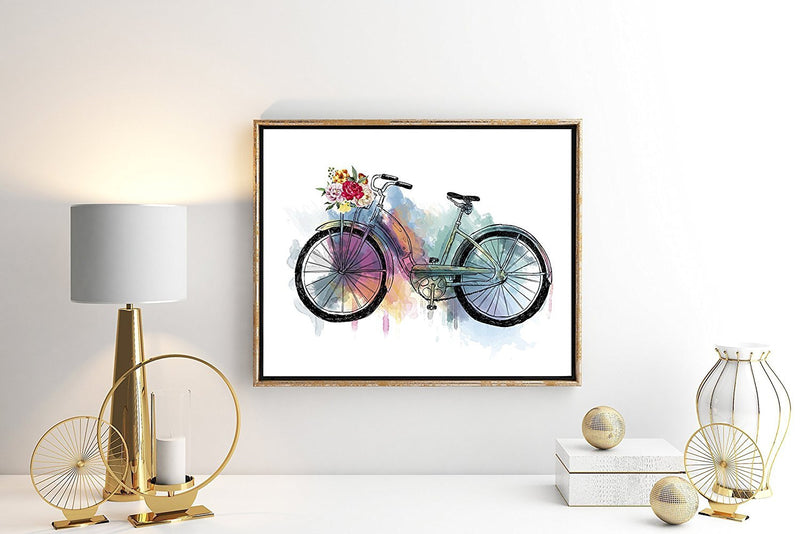 Bicycle Watercolor Art Print - Unframed - Zuzi's