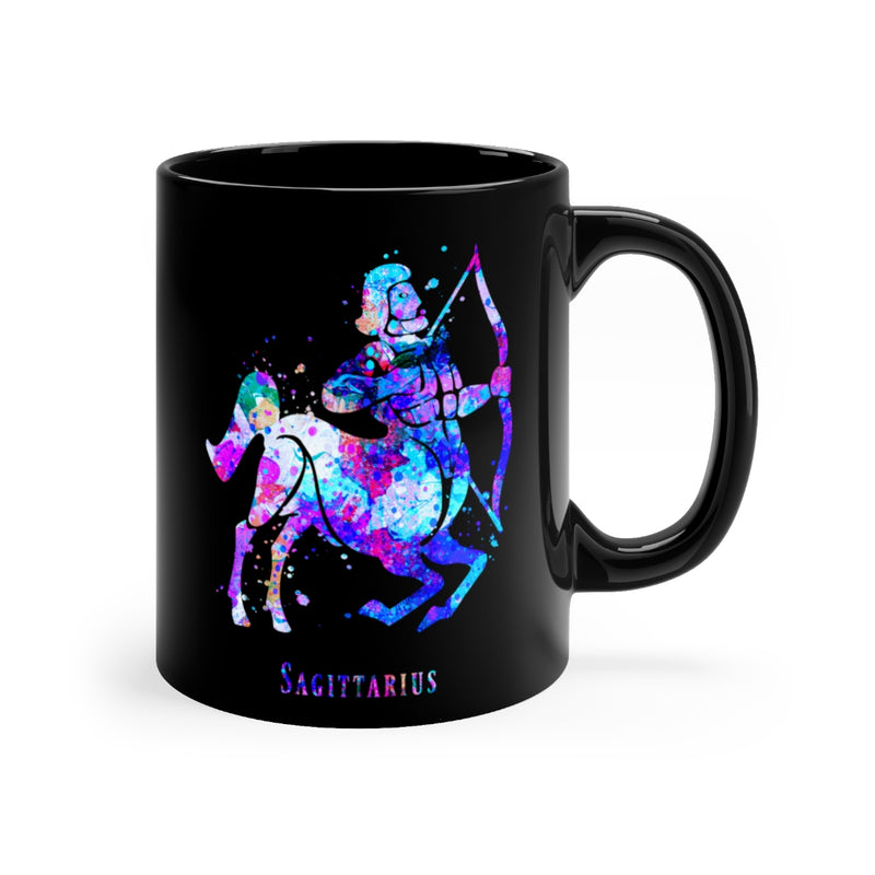 Sagittarius Zodiac Sign Black Mug 11oz - Zuzi's