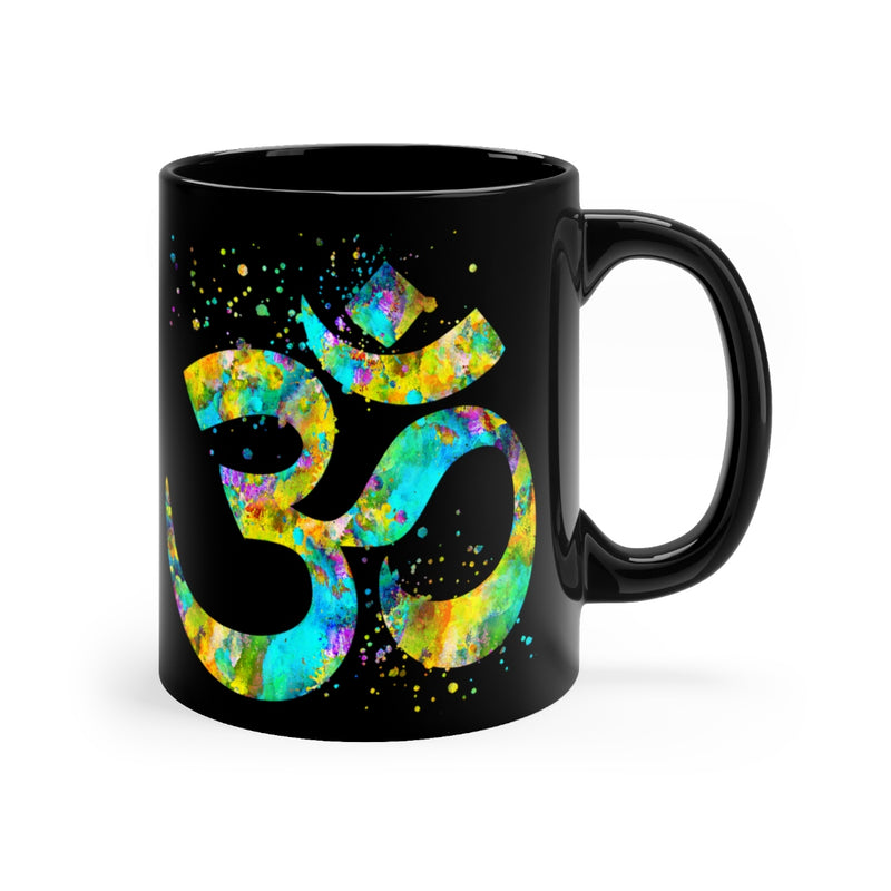 Om Symbol Black Mug 11oz - Zuzi's