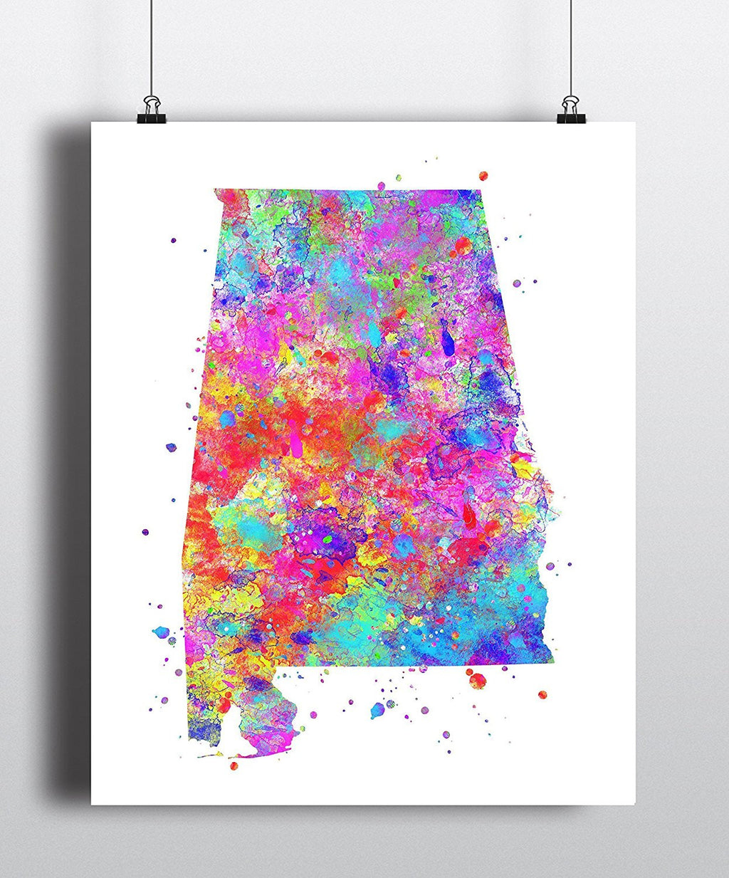 Alabama Map Art Print - Unframed - Zuzi's