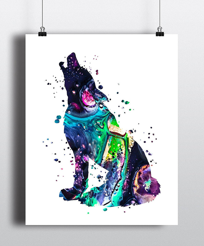Wolf Watercolor Art Print - Unframed - Zuzi's