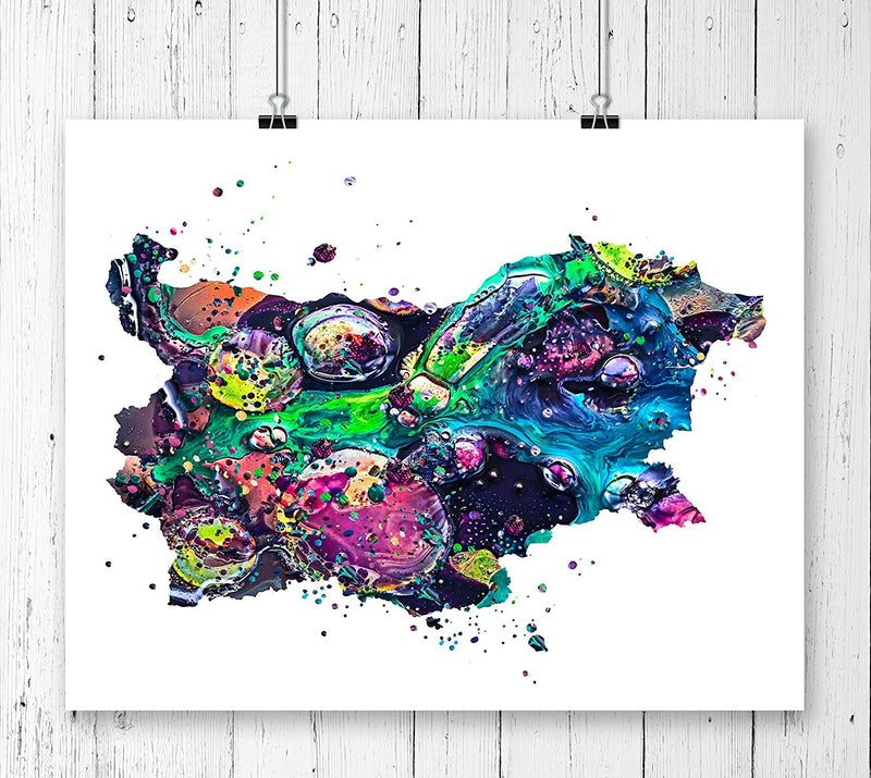Bulgaria Map Art Print - Unframed - Zuzi's