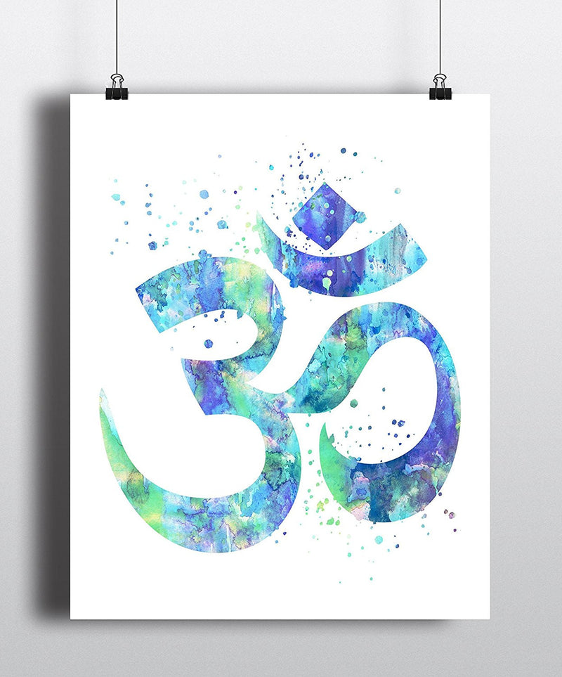 Om Symbol Watercolor Art Print - Unframed - Zuzi's