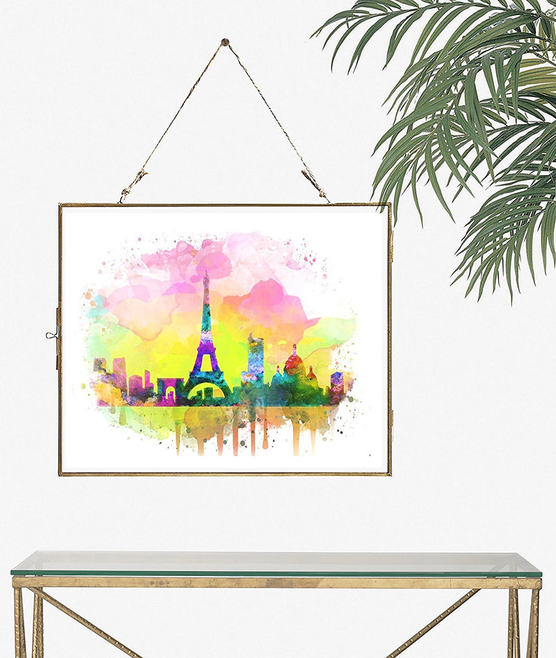 Paris Skyline Watercolor Art Print - Unframed - Zuzi's