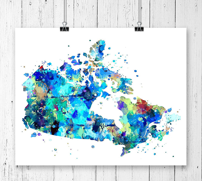 Canada Map Art Print - Unframed - Zuzi's