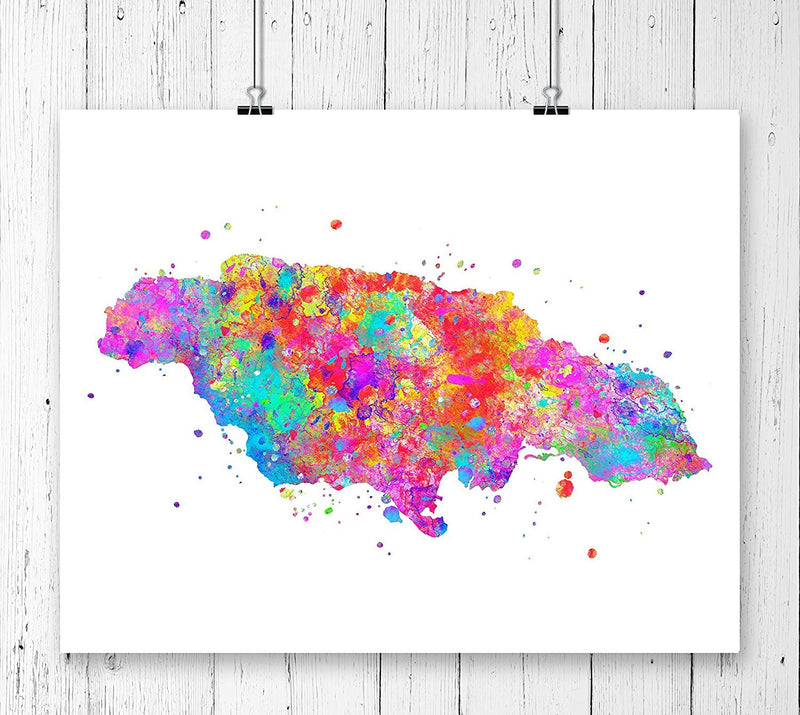 Jamaica Map Art Print - Unframed - Zuzi's