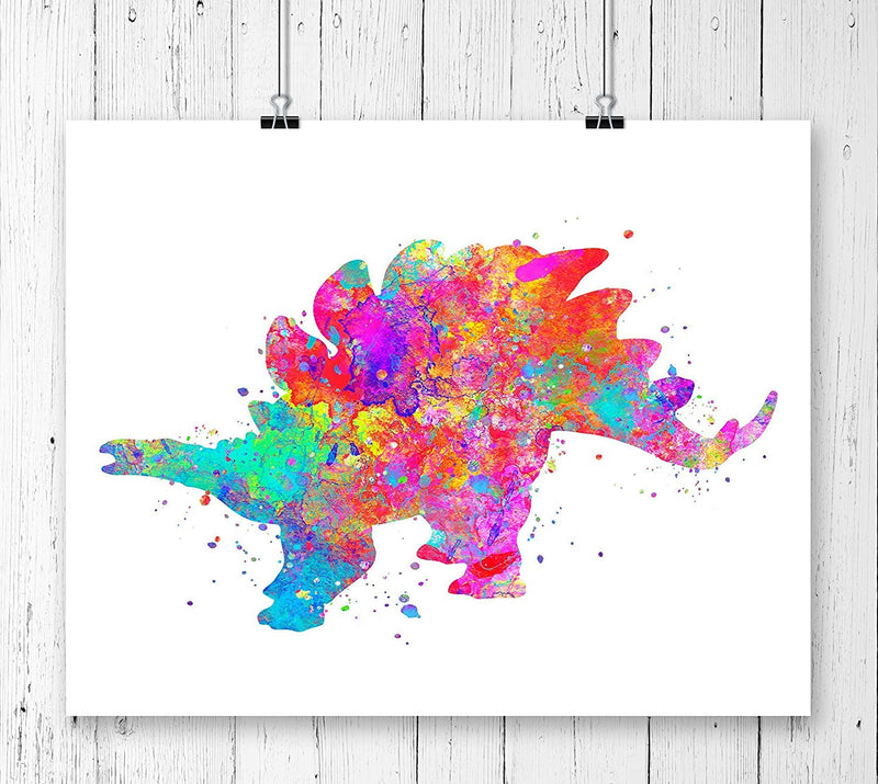 Stegosaurus Watercolor Art Print - Unframed - Zuzi's
