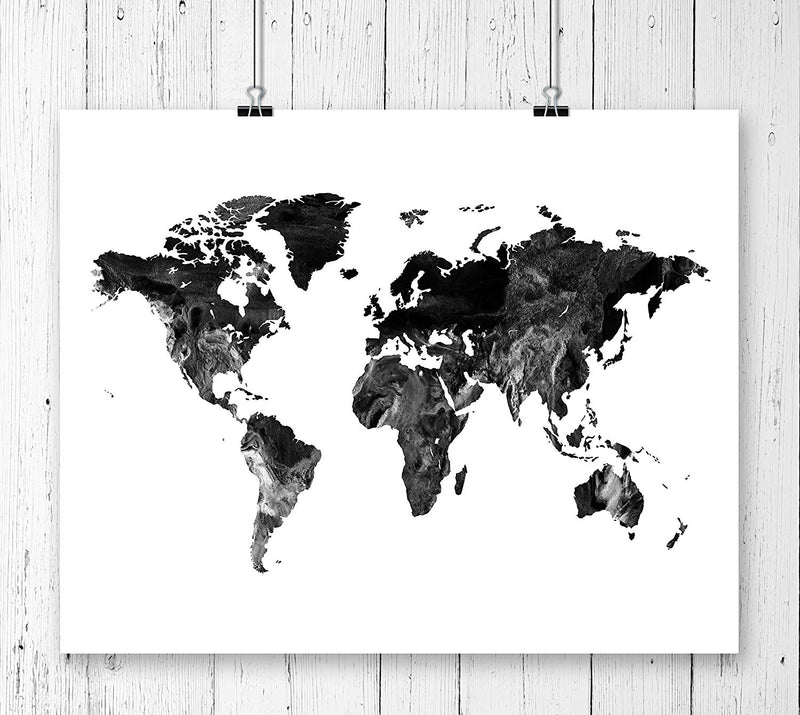 World Map Art Print - Unframed - Zuzi's