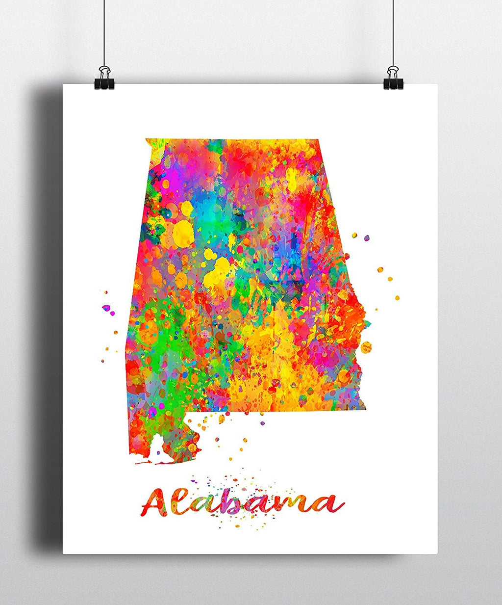 Alabama Map Art Print - Unframed - Zuzi's