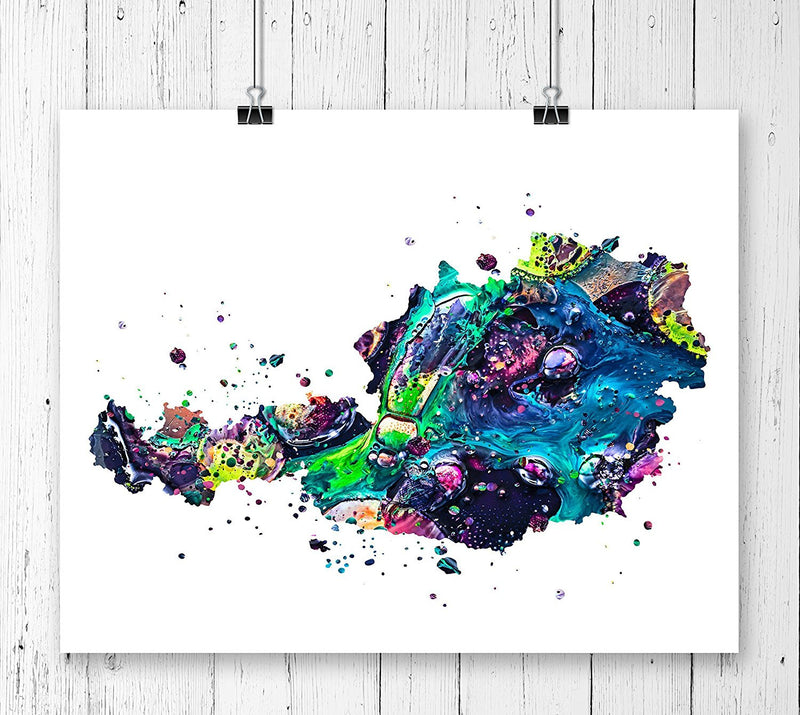 Austria Map Watercolor Art Print - Unframed - Zuzi's