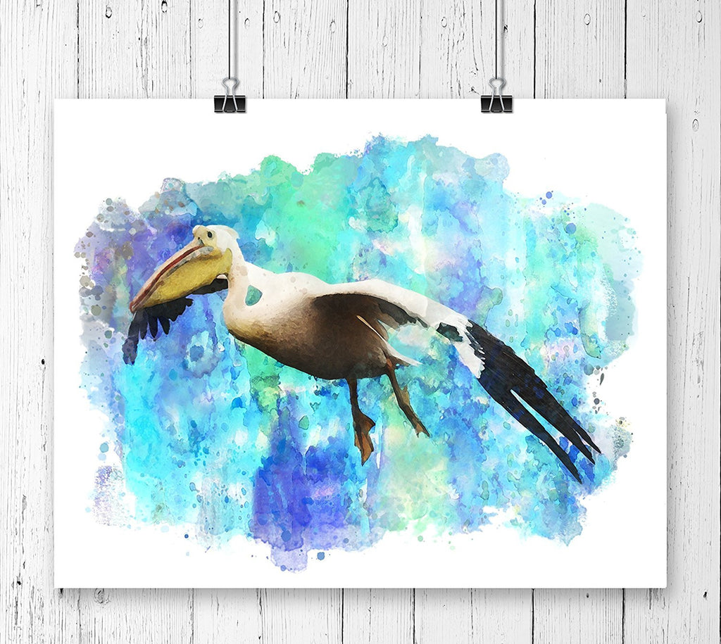 Pelican Bird Watercolor Art Print - Unframed - Zuzi's