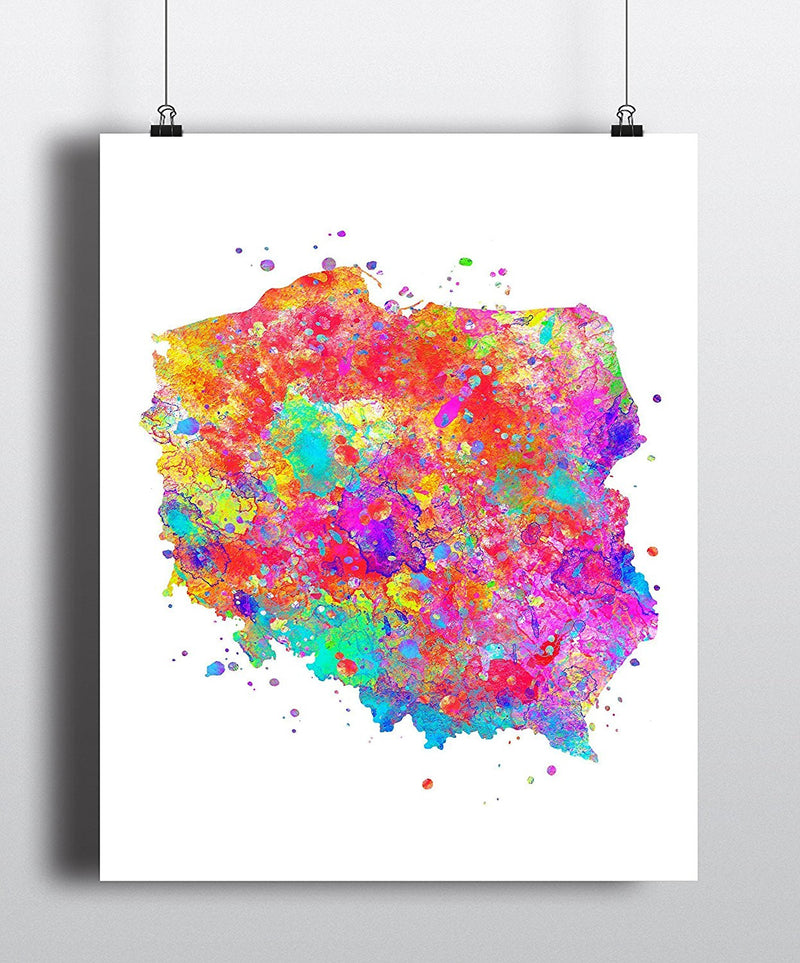 Poland Map Art Print - Unframed - Zuzi's